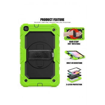 Samsung Galaxy T290 Tab A 8 Kılıf Pars Tablet Kapak - Yeşil
