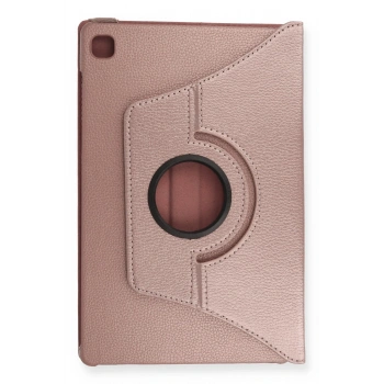 Samsung Galaxy T500 Tab A7 10.4 Kılıf 360 Tablet Deri Kılıf - Rose Gold