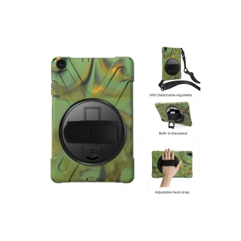 Samsung Galaxy T510 Tab A 10.1 Kılıf Amazing Tablet Kapak - Kamuflaj