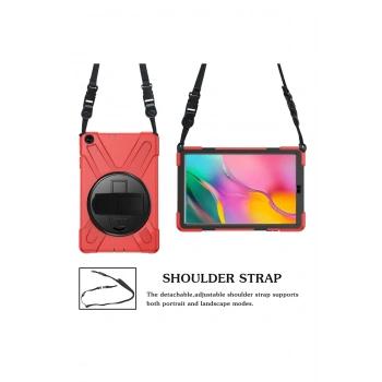 Samsung Galaxy T510 Tab A 10.1 Kılıf Amazing Tablet Kapak - Kırmızı