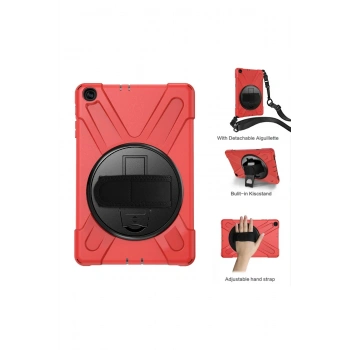 Samsung Galaxy T510 Tab A 10.1 Kılıf Amazing Tablet Kapak - Kırmızı