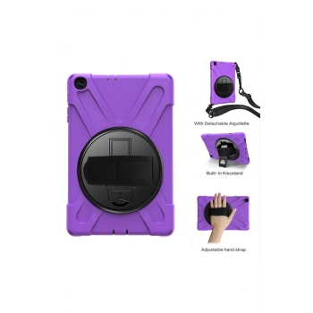 Samsung Galaxy T510 Tab A 10.1 Kılıf Amazing Tablet Kapak - Mor