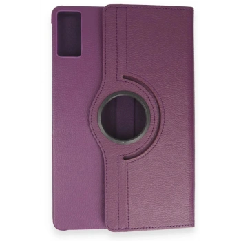 Samsung Galaxy T550 Tab A 9.7 Kılıf 360 Tablet Deri Kılıf - Mürdüm