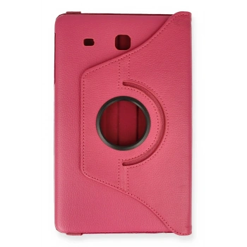 Samsung Galaxy T560 Tab E 9.7 Kılıf 360 Tablet Deri Kılıf - Pembe
