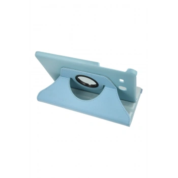 Samsung Galaxy T560 Tab E 9.7 Kılıf 360 Tablet Deri Kılıf - Turkuaz