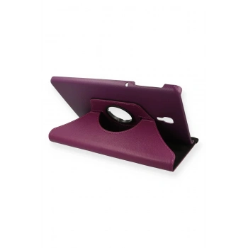 Samsung Galaxy T590 Tab A 10.5 Kılıf 360 Tablet Deri Kılıf - Mürdüm