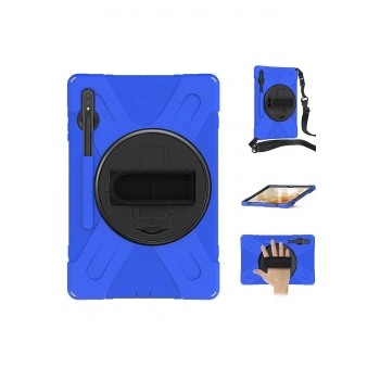 Samsung Galaxy T737 Tab S7 FE 12.4 Kılıf Amazing Tablet Kapak - Mavi