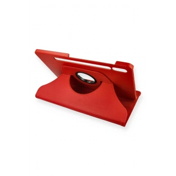 Samsung Galaxy T870 Tab S7 11 Kılıf 360 Tablet Deri Kılıf - Kırmızı