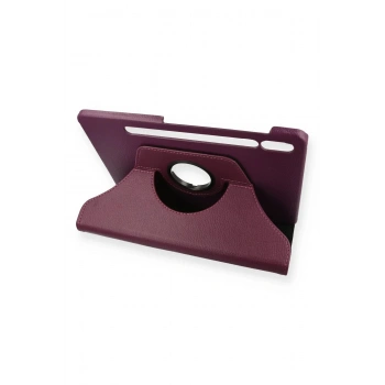 Samsung Galaxy T870 Tab S7 11 Kılıf 360 Tablet Deri Kılıf - Mürdüm