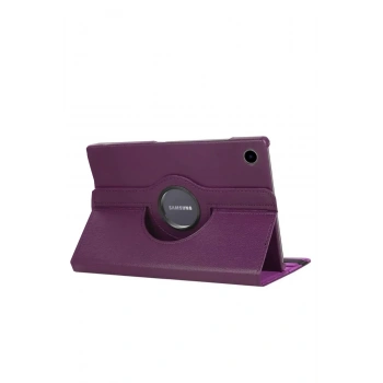 Samsung Galaxy Tab A11 360 Tablet Deri Kılıf - Mürdüm