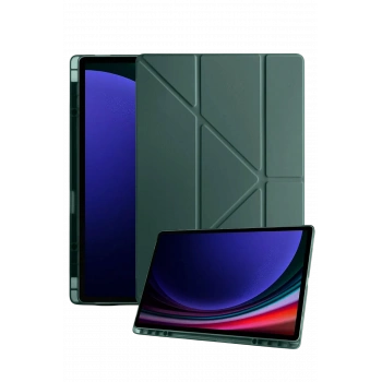 Samsung Galaxy Tab A11 Plus Kalemlikli Mars Tablet Kılıfı - Koyu Yeşil