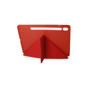 Samsung Galaxy Tab A9 Plus Kılıf Kalemlikli Mars Tablet Kılıfı - Kırmızı