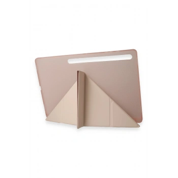 Samsung Galaxy Tab A9 Plus Kılıf Kalemlikli Mars Tablet Kılıfı - Rose Gold