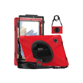 Samsung Galaxy X200 Tab A8 10.5 Kılıf Amazing Tablet Kapak - Kırmızı