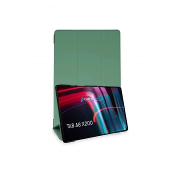Samsung Galaxy X200 Tab A8 10.5 Kılıf Tablet Smart Kılıf - Koyu Yeşil