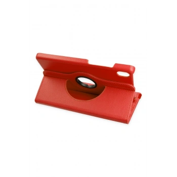 Samsung Galaxy X510 Tab S9 FE 11 Kılıf 360 Tablet Deri Kılıf - Kırmızı