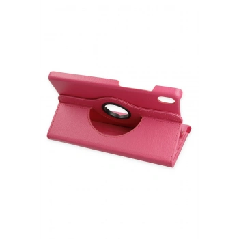 Samsung Galaxy X510 Tab S9 FE 11 Kılıf 360 Tablet Deri Kılıf - Pembe