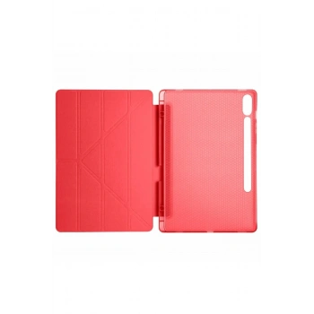 Samsung Galaxy X510 Tab S9 FE 11 Kılıf Kalemlikli Mars Tablet Kılıfı - Kırmızı