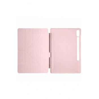 Samsung Galaxy X610 Tab S9 FE Plus 12.4 Kılıf Kalemlikli Mars Tablet Kılıfı - Rose Gold