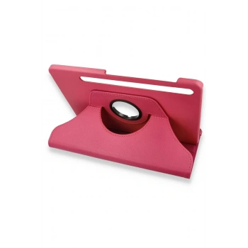 Samsung Galaxy X800 Tab S8 Plus 12.4 Kılıf 360 Tablet Deri Kılıf - Pembe