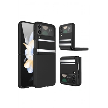 Samsung Galaxy Z Flip 3 Kılıf Belt Flip Kapak - Siyah