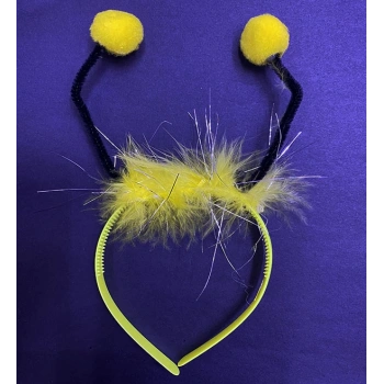 Sarı Ponponlu Gösteriler İçin Plastik Arı Maya Tacı (4887)