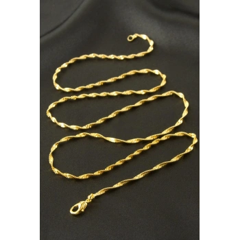 Sarı Renkli Bugulu Zincir Kolye