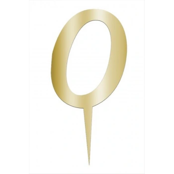 Sarı Renkli Rakam Pasta ve Kek Pleksi