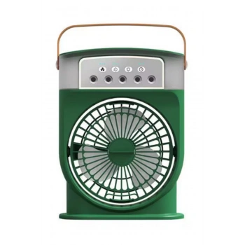 Şarjlı 600 Ml Su Hazneli Taşınabilir Masaüstü Vanilatör  Güçlü Fan Ve 2000 Mah Pil Yeşil