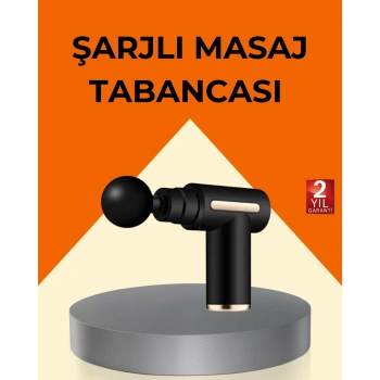 Şarjlı Kas Masaj Aleti 6 Kademe 4 Başlık Derin Doku Ems Titreşim Sporcu Masaj Tabancası