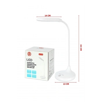 Şarjlı Sarı ve Beyaz Renk Masa Lambası LED Ayarlanabilir Işık Pratik Kullanım WT-005