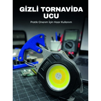Sb Type-c Şarjlı Cob Led Çok Amaçlı Acil Durum Feneri Kamp Araç Ve Günlük Kullanım