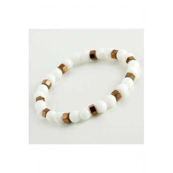 Sedef & Hematit Doğaltaş Bileklik