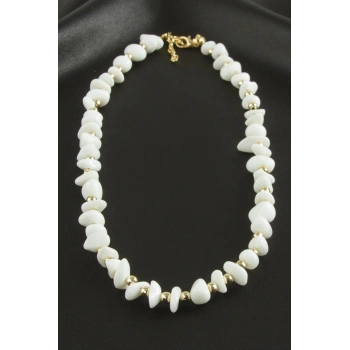 Sedef Kırık Doğaltaş Kolye