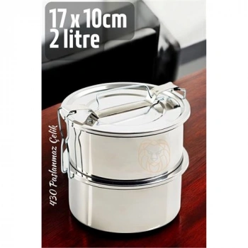 Sefer Tası Paslanmaz Çelik Yemek Kabı 17 cm 2 LİTRE