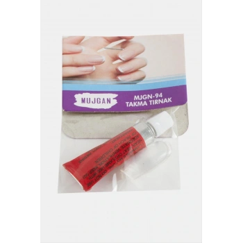 Şeffaf Renkli Kartela Takma Tırnak 24 Adet