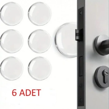 Şeffaf  Silikon Mobilya ve Kapı Durdurucu Darbe Pedi 6 lı (4887)