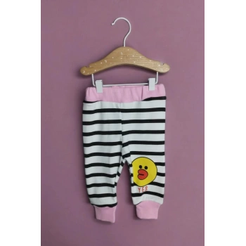 ŞEKER PEMBE KAPİŞONLU UZUN KOLLU LASTİKLİ BEL PAÇA KIZ ÇOCUK & BEBEK ALT ÜST TAKIM