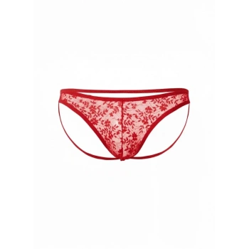 Seksi Dantelli Arkası Açık Seksi Kırmızı Erkek Külot