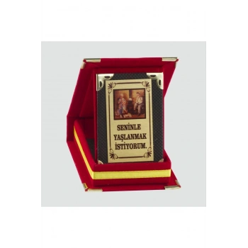 Seninle Yaşlanmak İstiyorum Plaketi (sevgililer günü hediyesi)