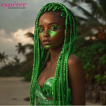 Sentetik Örgülük Saç Esperer 100 Gr. - Yeşil