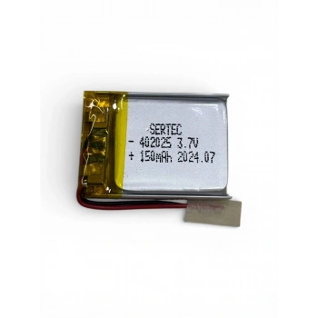 Sertec 402025 3.7V 150 MAh Li-Polymer Pil (Devreli/1.5A)