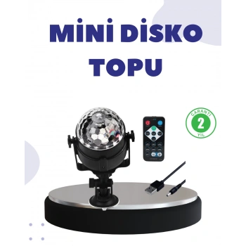 Ses Duyarlı Mini Disko Küre Lamba