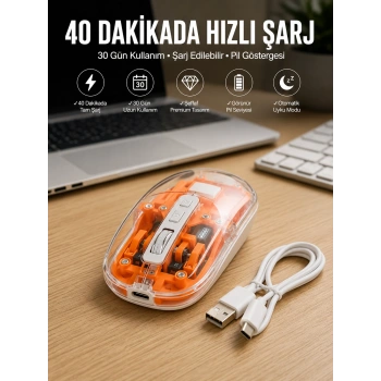 Sessiz Kablosuz Usb Girişli Mouse Fare Yüksek Performanslı Yeni Nesil