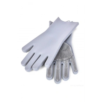 Sihirli Silikon Bulaşık Eldiveni Tırtıklı Magic Gloves  Mutfak Banyo Temizleme