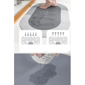 Sihirli Su Emici Kaydırmaz Banyo Paspası Banyo Ayak Matı