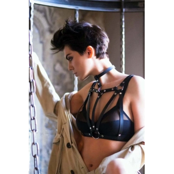 Şık Deri Göğüs Üzeri Harness - Brf747