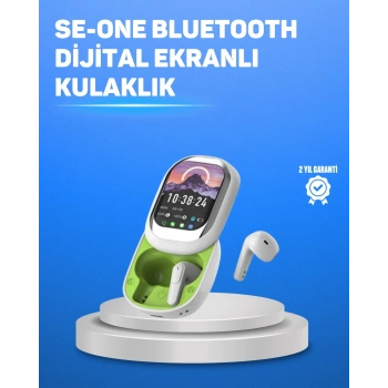 Şık Tasarımlı Siyah Beyaz Kablosuz Kulaklık Çoklu Dil Destekli