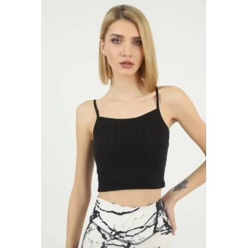 Şık ve Rahat Fitilli Crop Bluz