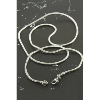 Silindir Zincir Çelik Kolye 55 cm